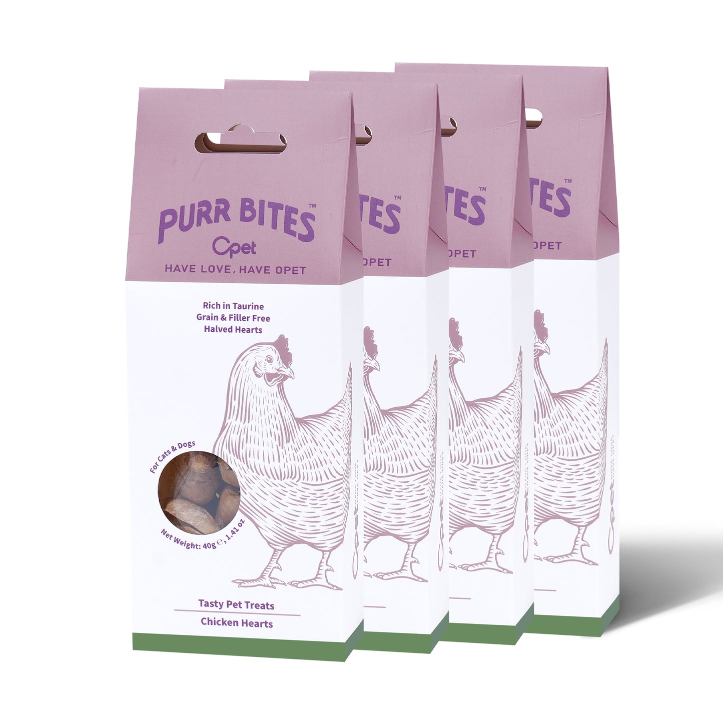 OPET Freeze Dried Cat Treats- Halved Heart- 40g