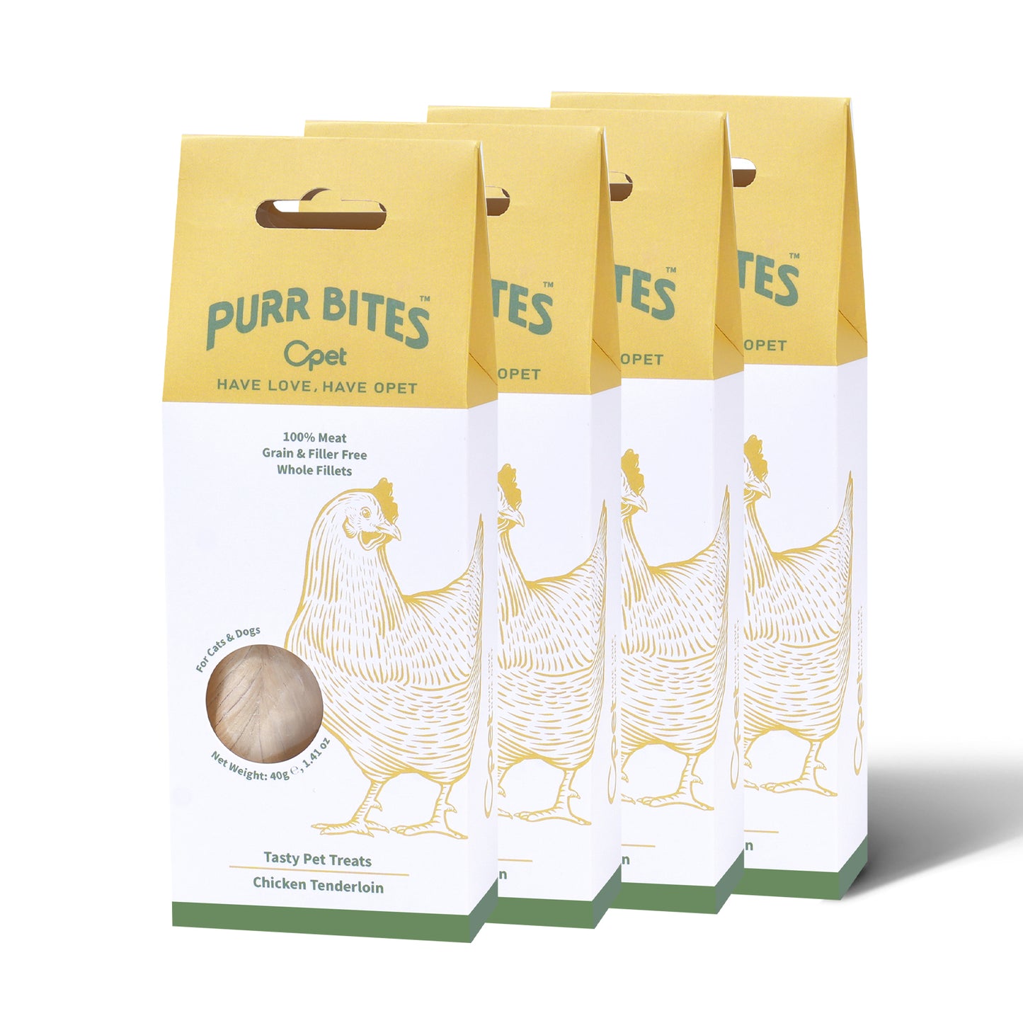 OPET Freeze Dried Cat Treats- Chicken Breast Whole Fillets- 40g