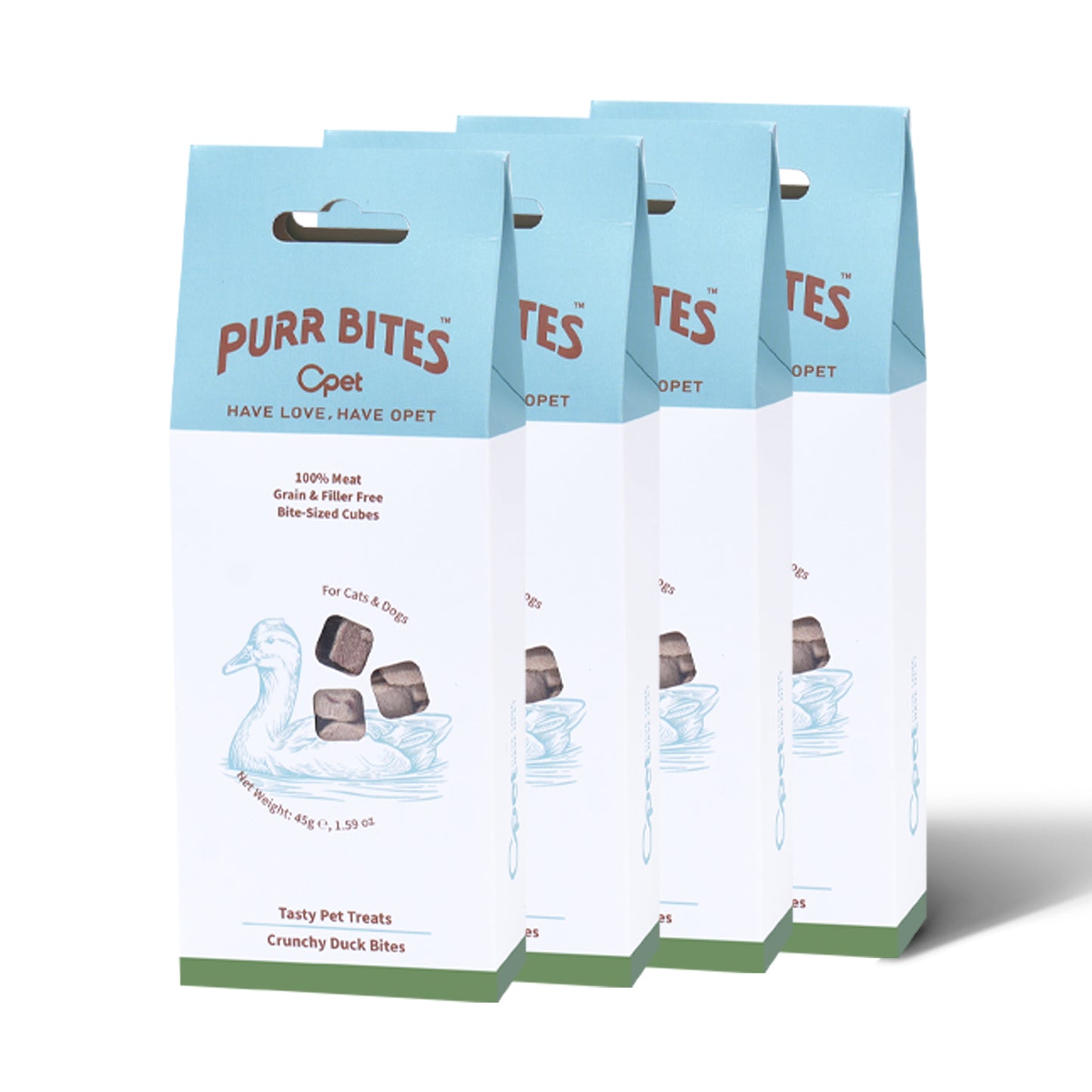 OPET Freeze Dried Cat Treats-Duck Cubes-45g