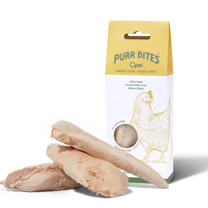 OPET Freeze Dried Cat Treats- Chicken Breast Whole Fillets- 40g