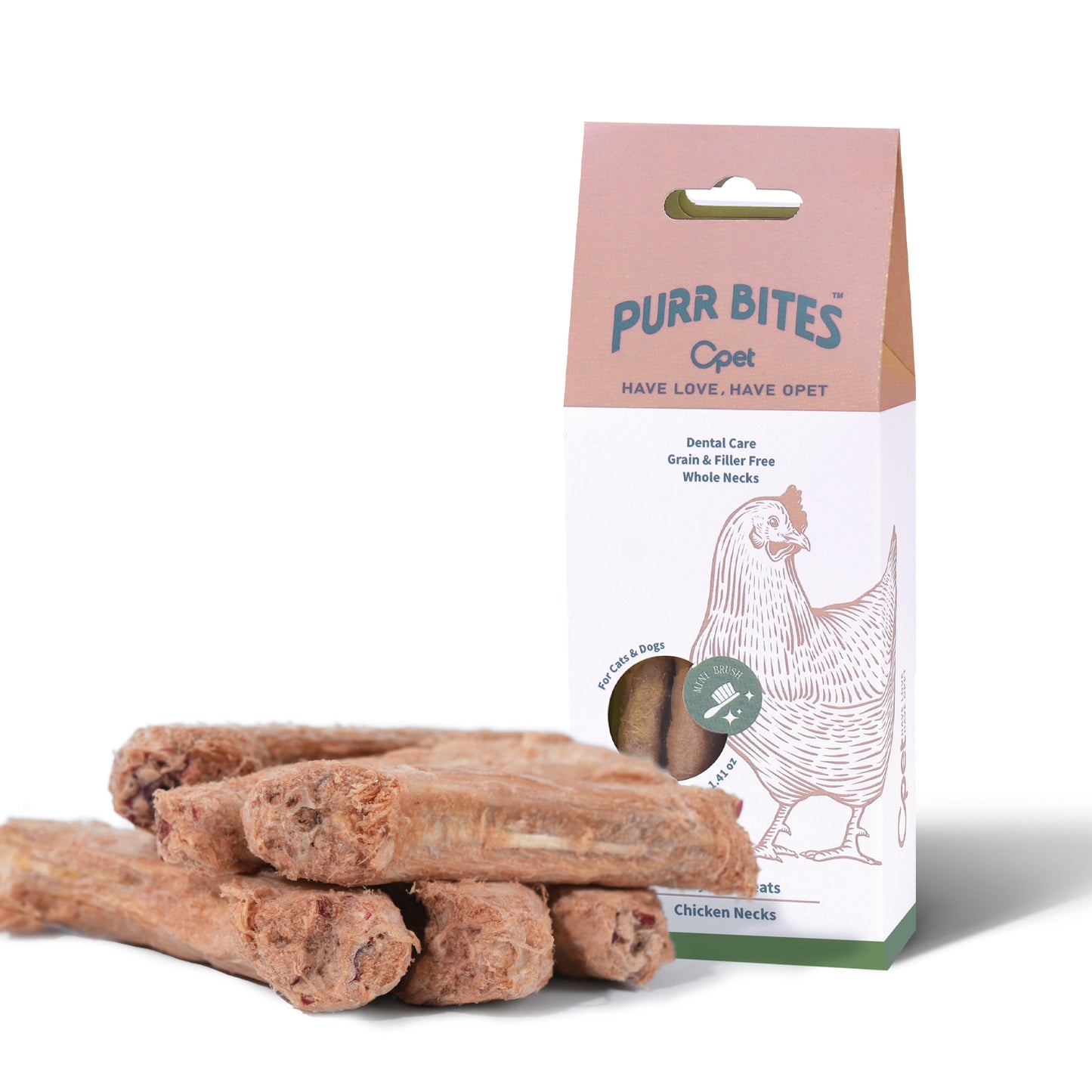 OPET Freeze Dried Cat Treats- Chicken Neck- 40g