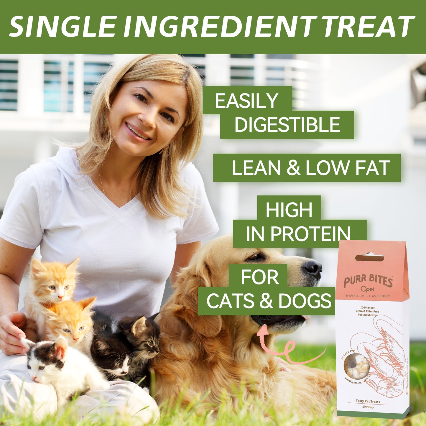 OPET Freeze Dried Cat Treats- Shrimp- 12g