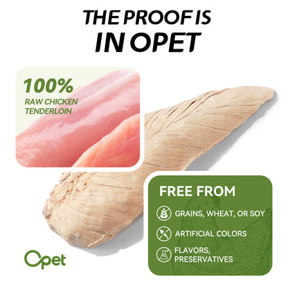 OPET Freeze Dried Cat Treats- Chicken Breast Whole Fillets- 40g