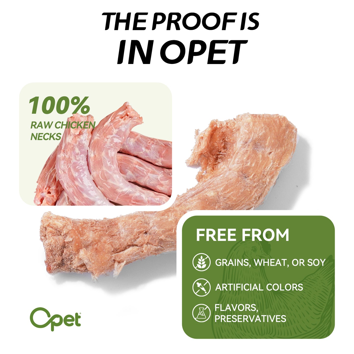 OPET Freeze Dried Cat Treats- Chicken Neck- 40g