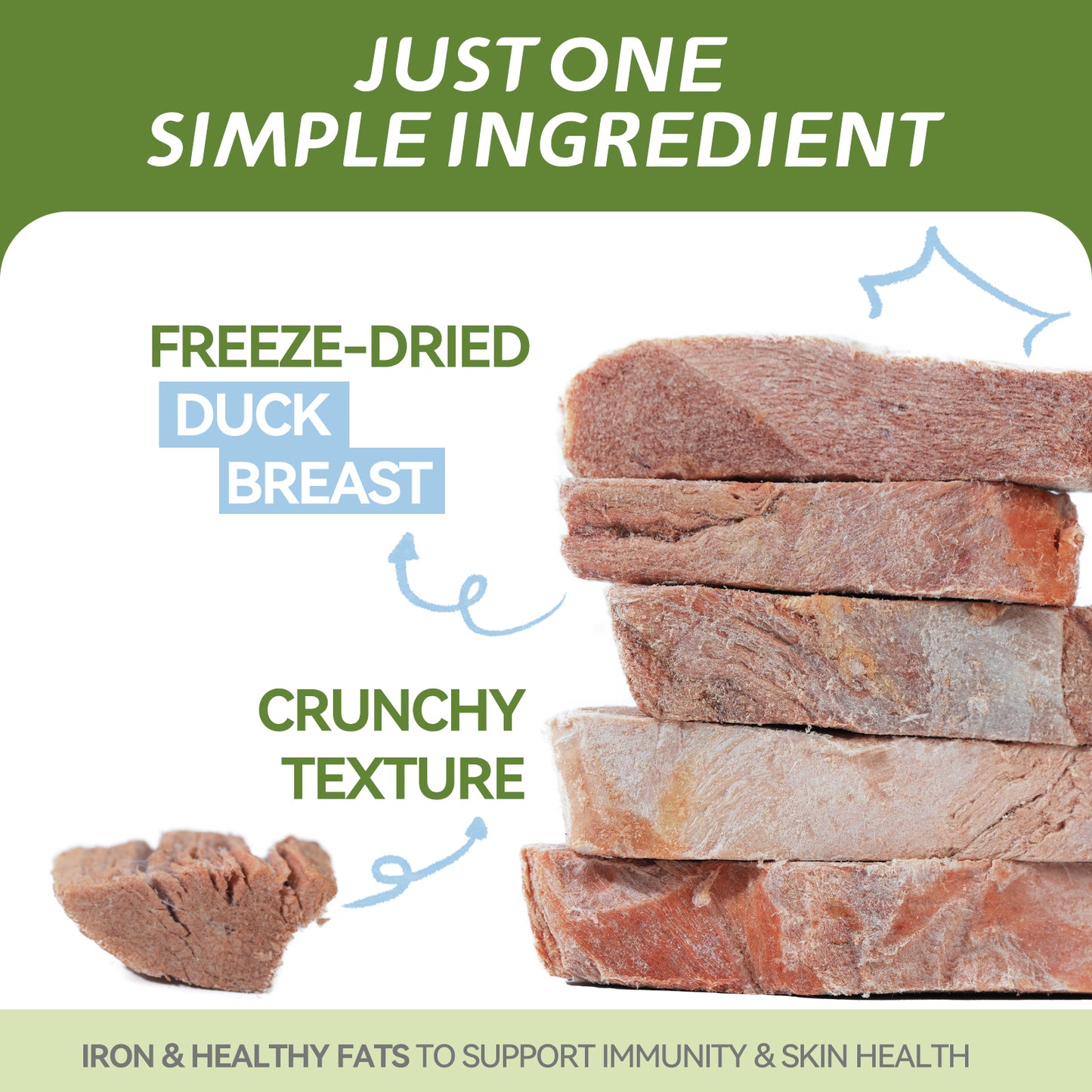 OPET Freeze Dried Cat Treats- Duck Breast Sliced- 42g