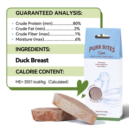 OPET Freeze Dried Cat Treats- Duck Breast Sliced- 42g