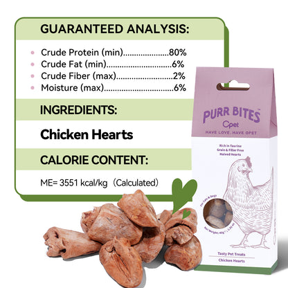 OPET Freeze Dried Cat Treats- Halved Heart- 40g
